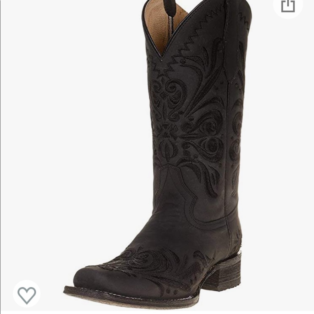 Brand new circle G black square toe boots